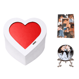 Memory box with photo collage and crystal ball accessory